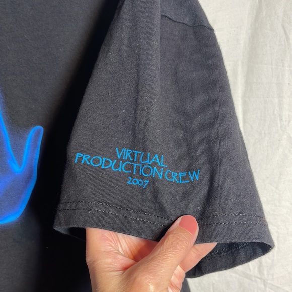 2007 Avatar Shirt 2XL Save The Pandorian Rainforest Blue Hand Crew Movie 2000s - Picture 4 of 6